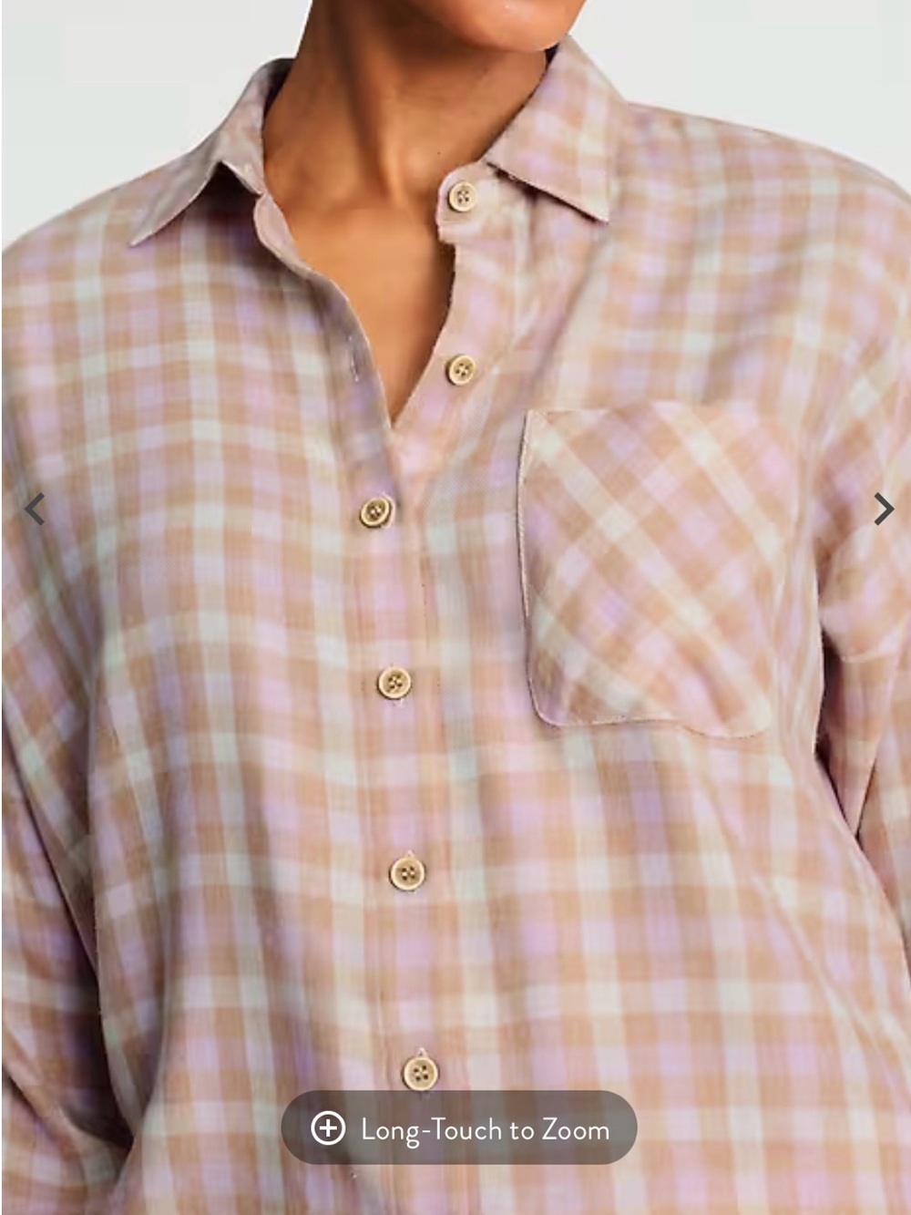 NWT J. JILL Plaid Brushed-Twill Button Front Shirt Size Small - Picture 4 of 16